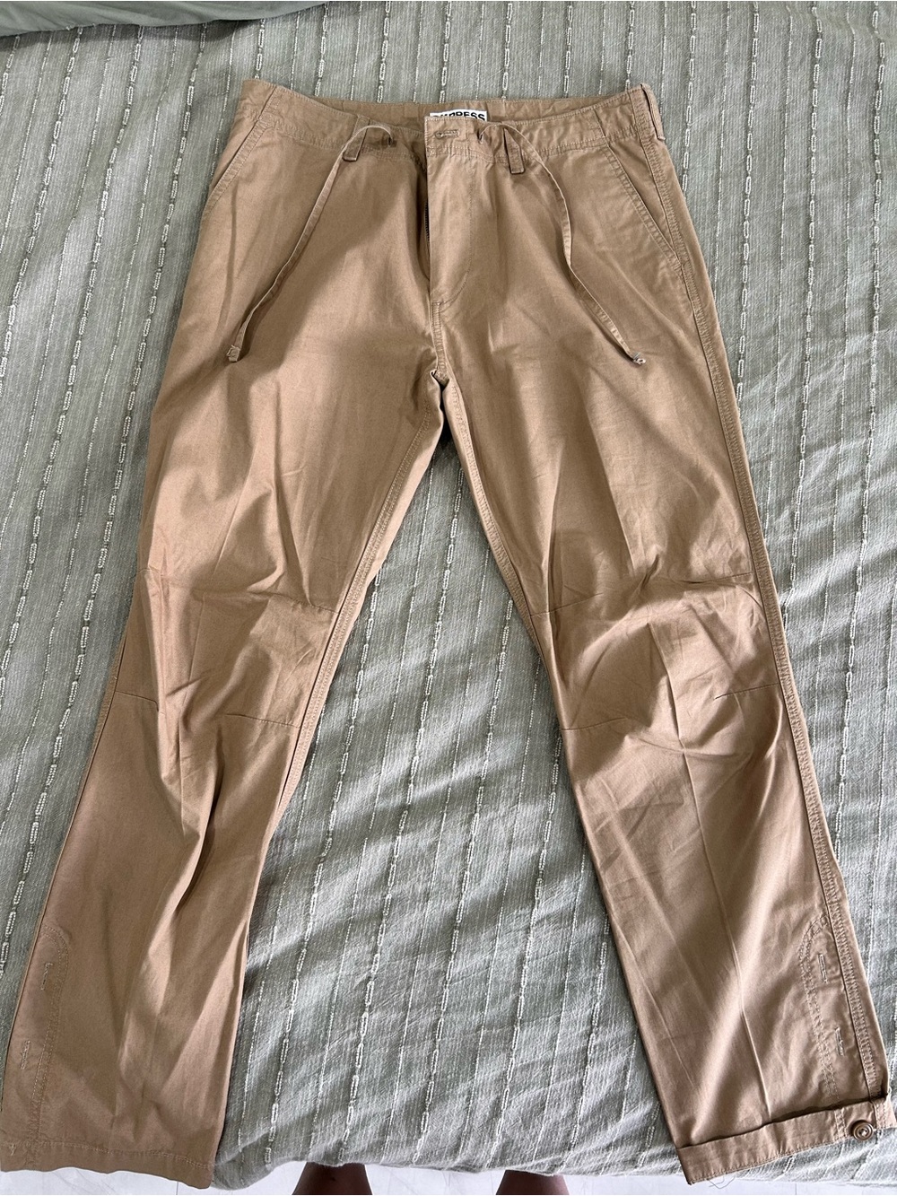Men's express Tan Drawstring Pants